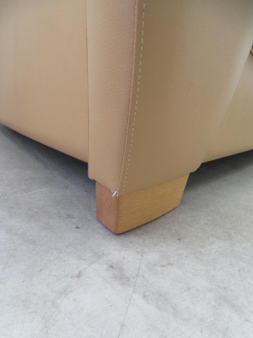 美品■カリモク■本革■ZT7303■ハイバック■3人掛けソファ■36万円■