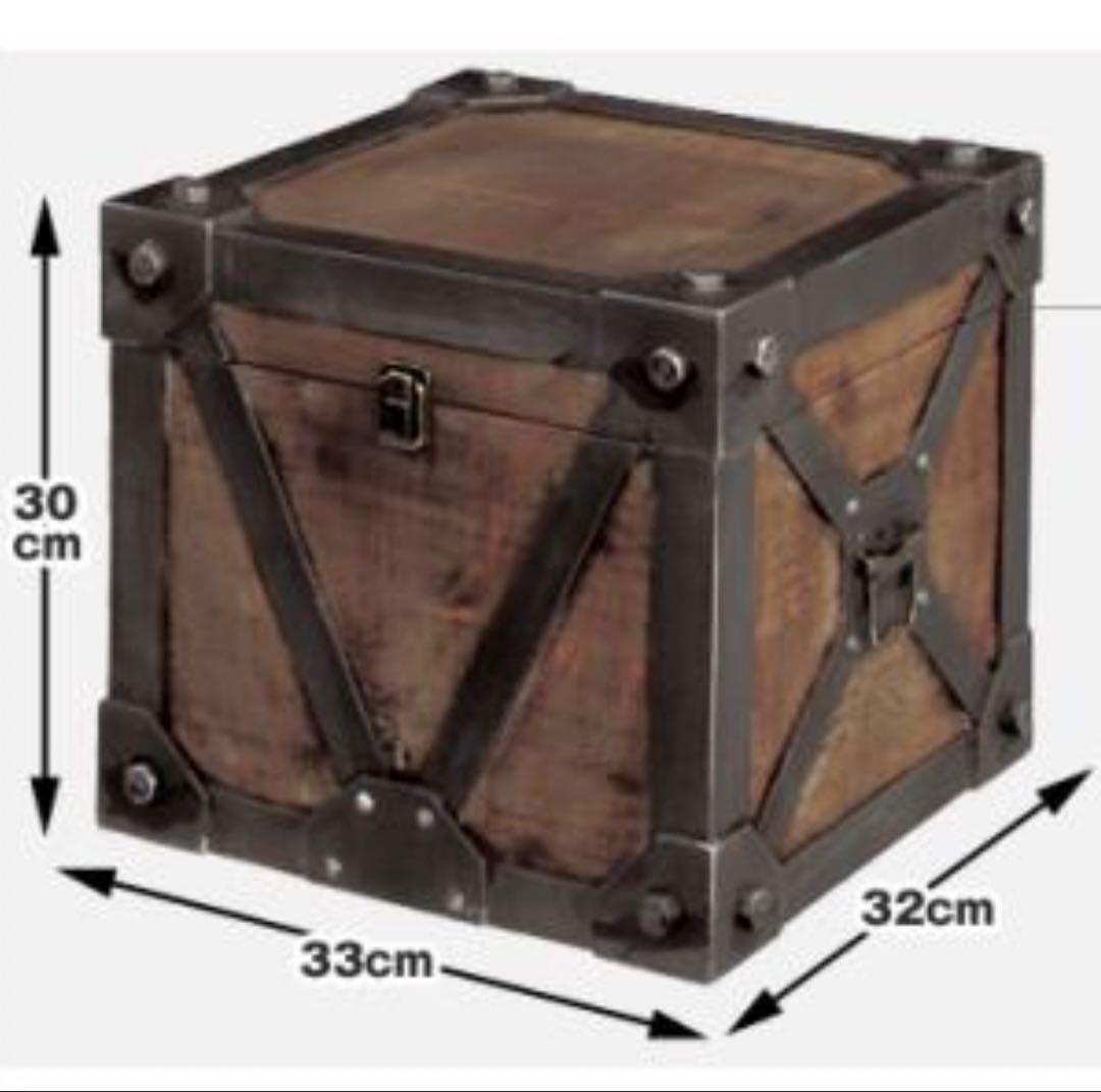 アンティーク調　トランクケース　トロール　S 天然木　レトロ