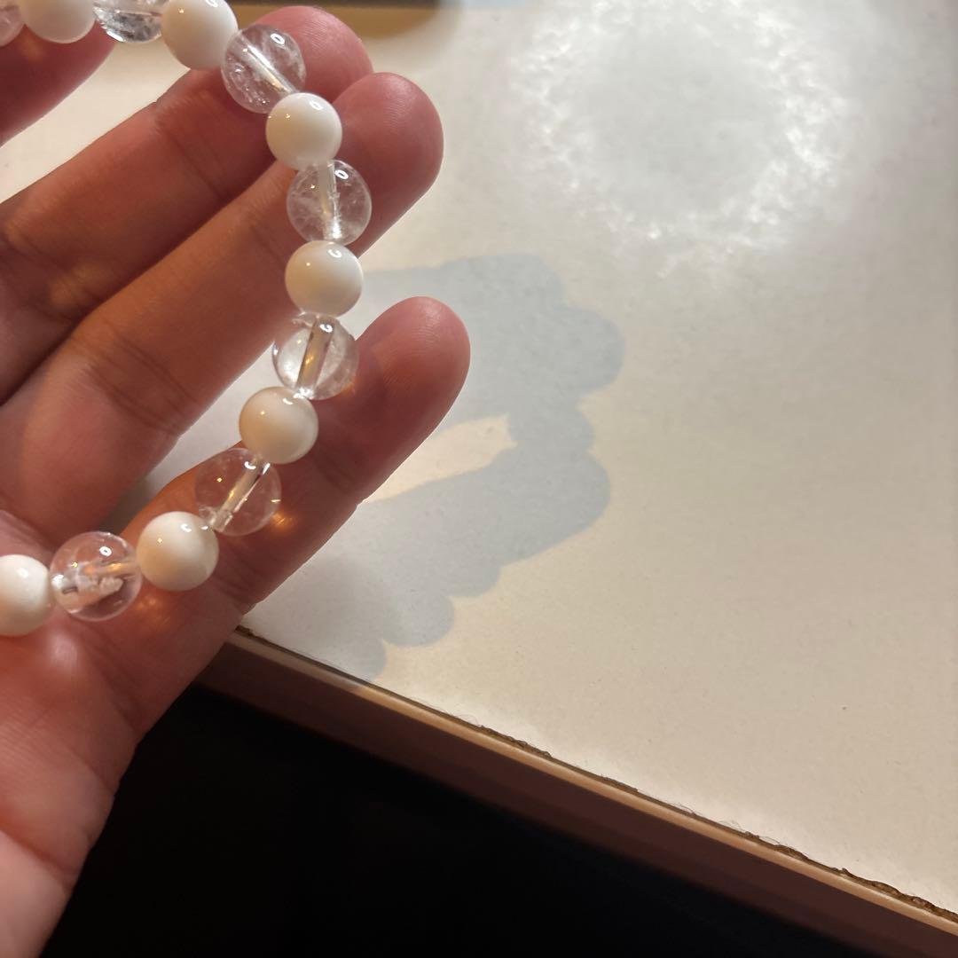 白龍神天珠とガーネッシュヒマール水晶とホワイトオニキス！ドーンとくる！