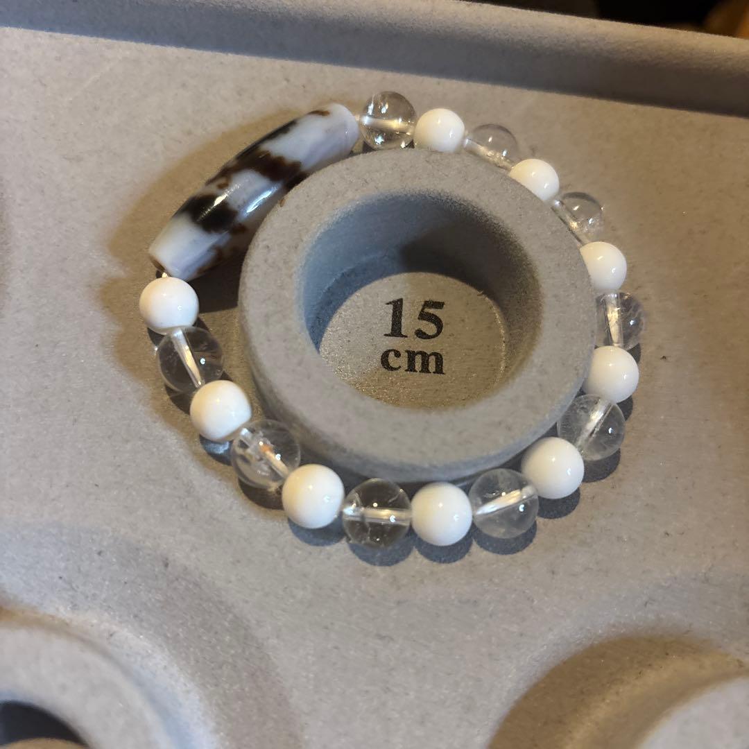 白龍神天珠とガーネッシュヒマール水晶とホワイトオニキス！ドーンとくる！