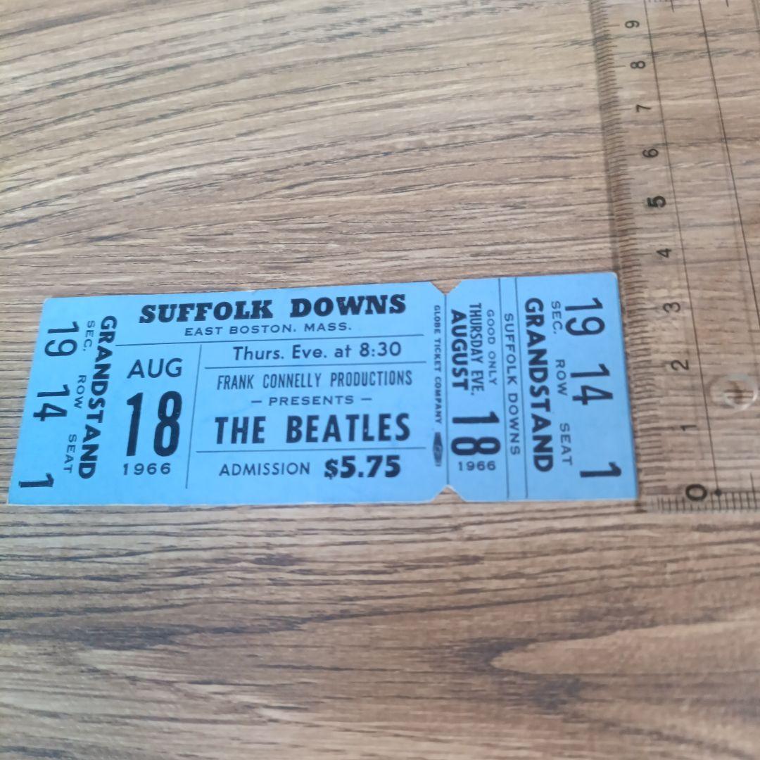 THE BEATLES ビートルズ 1966 未使用コンサートチケット ボストン