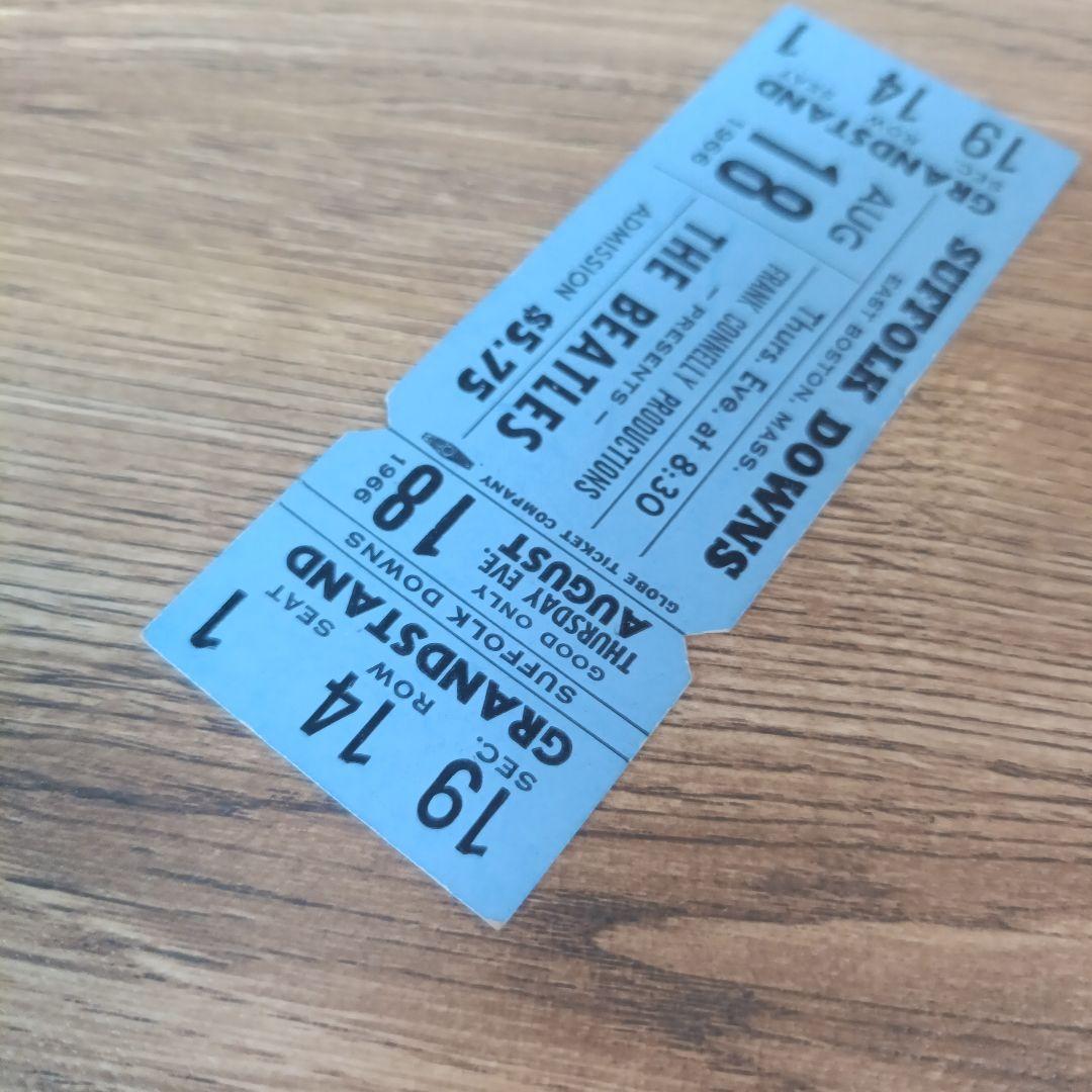 THE BEATLES ビートルズ 1966 未使用コンサートチケット ボストン