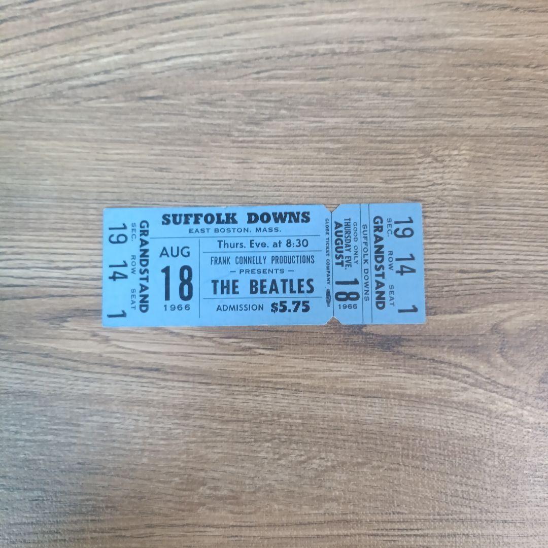 THE BEATLES ビートルズ 1966 未使用コンサートチケット ボストン