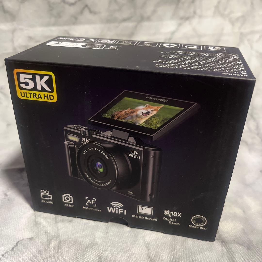 Beho 5K録画 デジタルカメラ スマホに送れるデジカメ 7500万画素