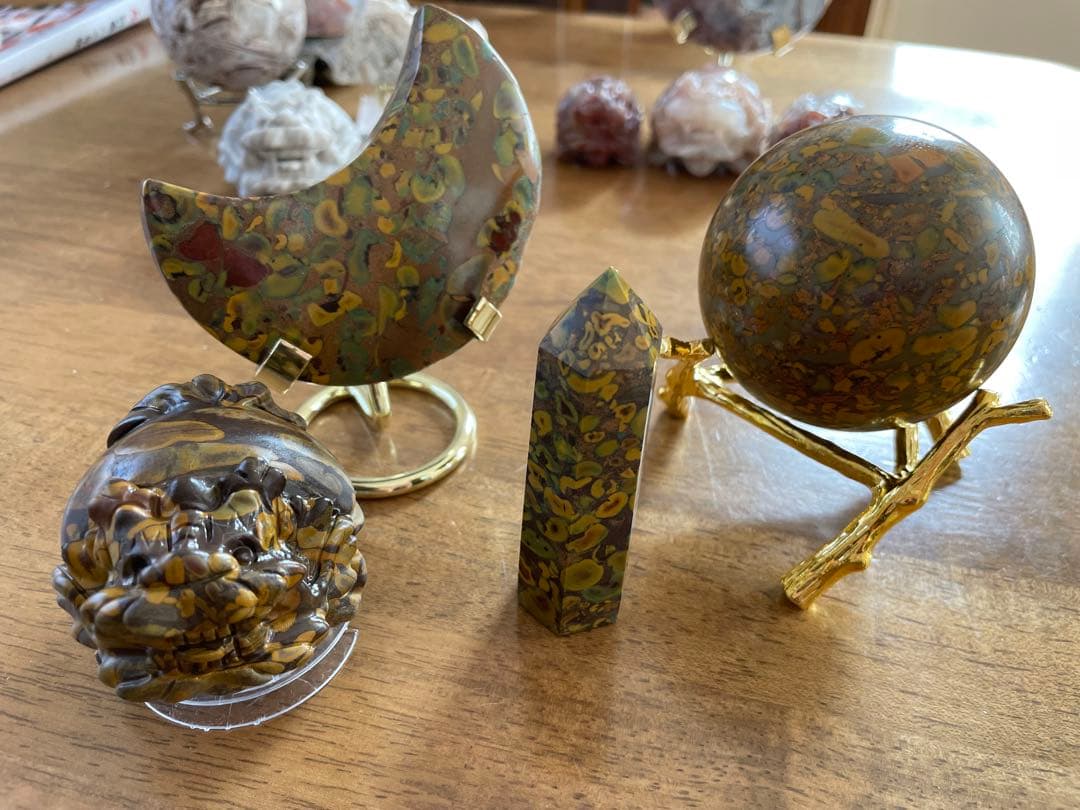 装飾的なフルーツ石彫刻セット