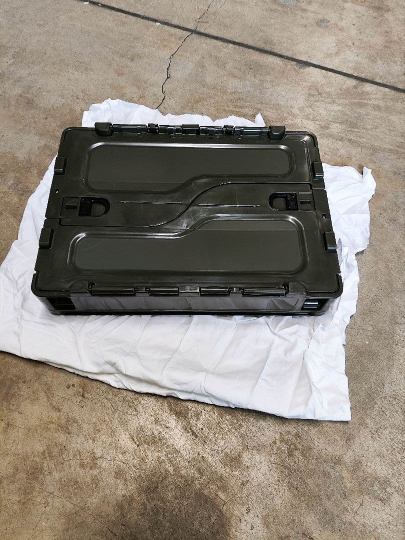エスコ 20L 折畳コンテナ ケース OD色蓋付5個