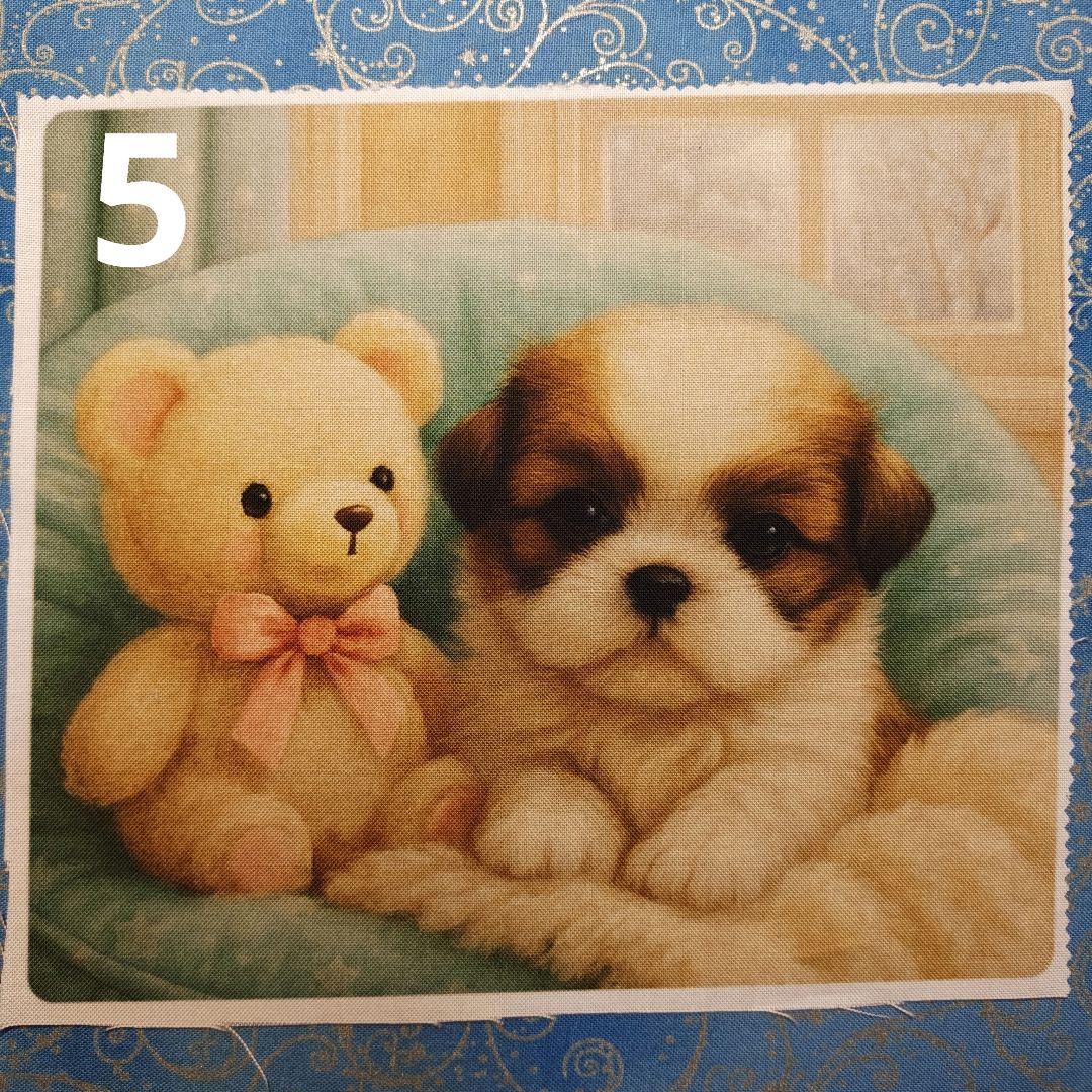 ご確認用　りんりん様パネル　シーズー柄　ハンカチ　ハンドメイド12/14