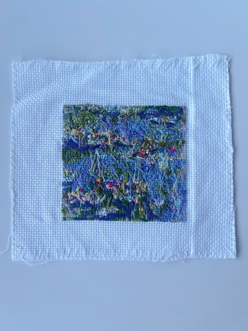 クロスステッチ完成品　モネ　睡蓮