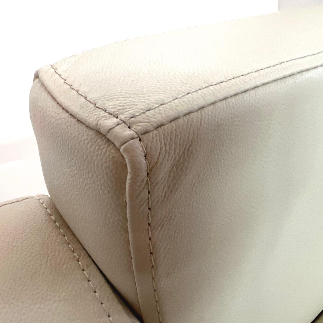 ミニサイズ・本革ソファ・アイボリー・キッズサイズ1人掛け・横幅55cm