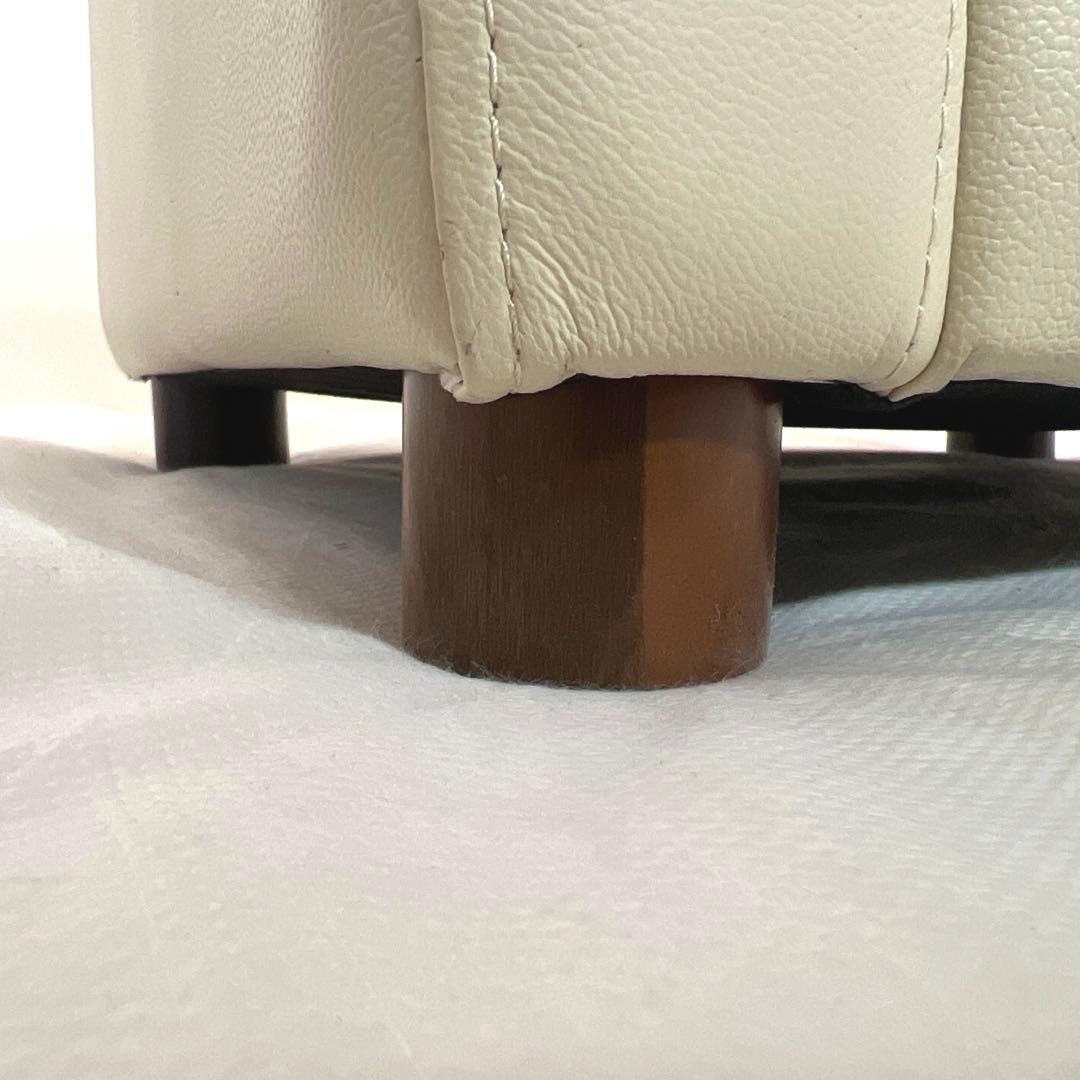 ミニサイズ・本革ソファ・アイボリー・キッズサイズ1人掛け・横幅55cm