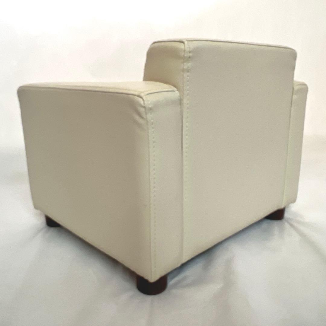 ミニサイズ・本革ソファ・アイボリー・キッズサイズ1人掛け・横幅55cm