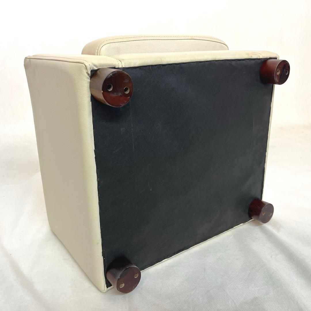 ミニサイズ・本革ソファ・アイボリー・キッズサイズ1人掛け・横幅55cm