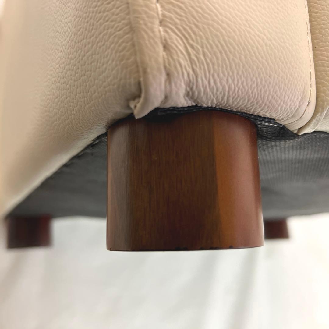 ミニサイズ・本革ソファ・アイボリー・キッズサイズ1人掛け・横幅55cm