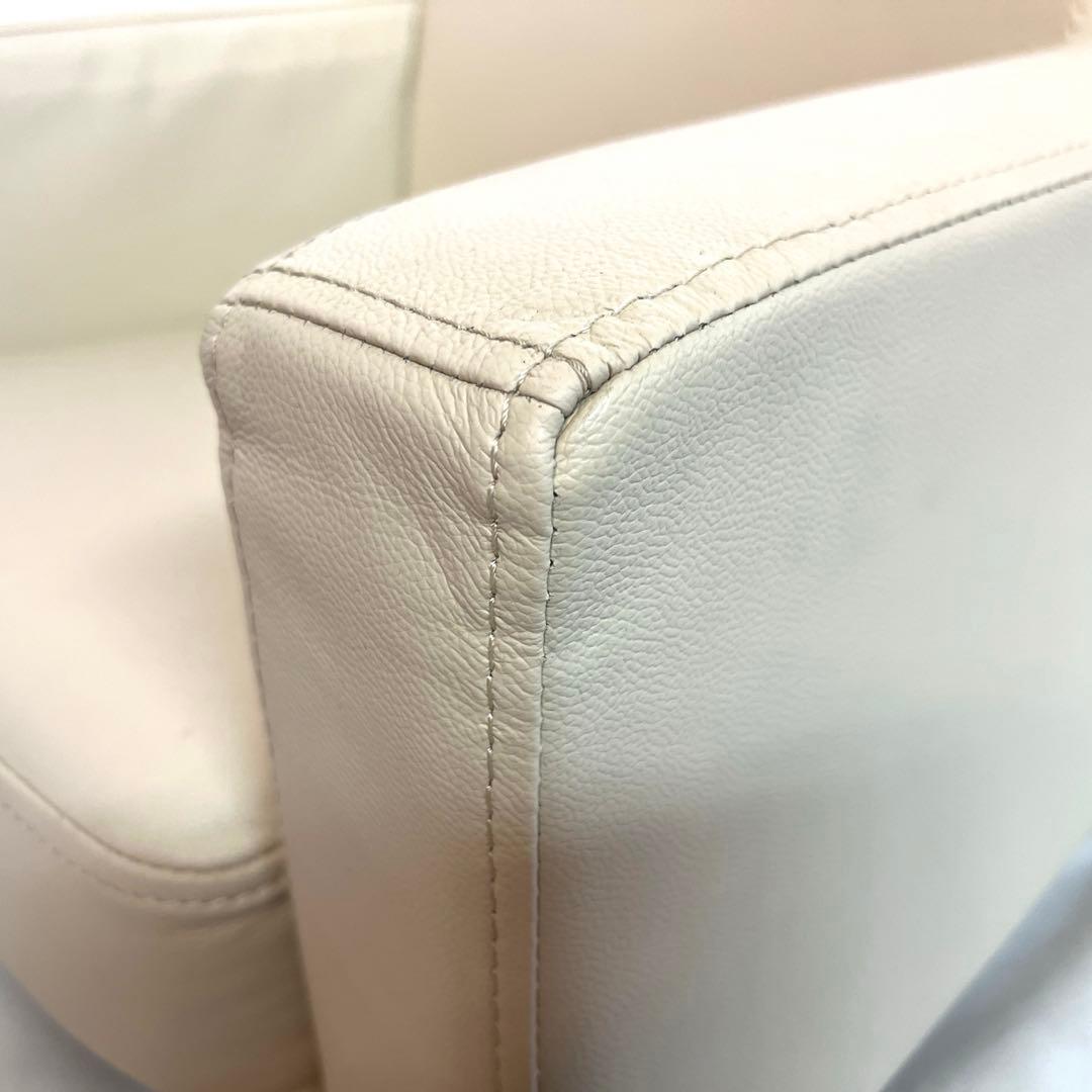 ミニサイズ・本革ソファ・アイボリー・キッズサイズ1人掛け・横幅55cm