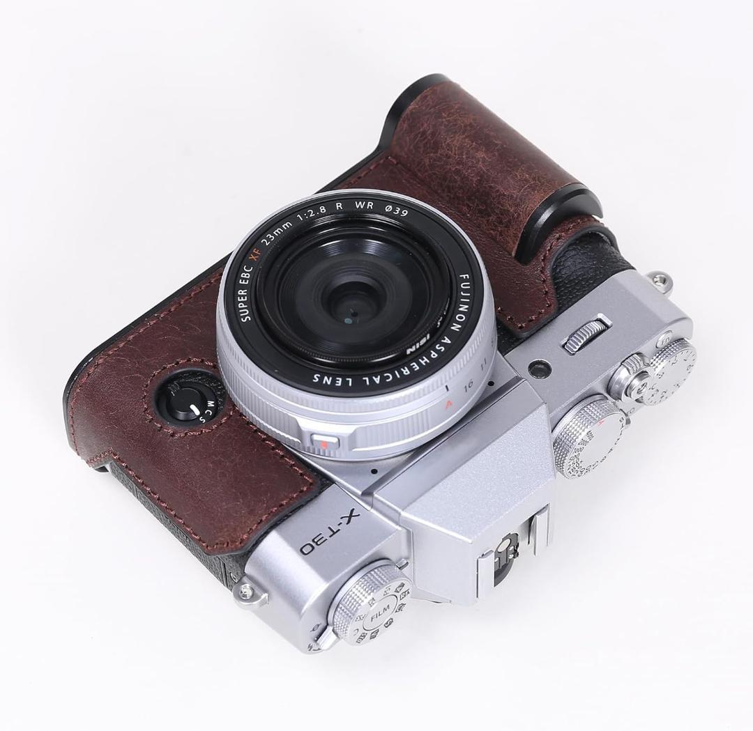 カメラケース 富士 X-T30 本革 レトロコーヒ