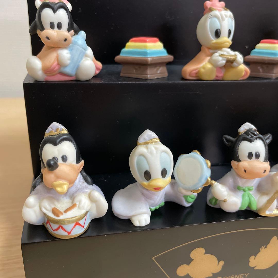 ディズニー　三段雛人形　ひな祭り飾り　陶器製　Disney ベビー雛人形