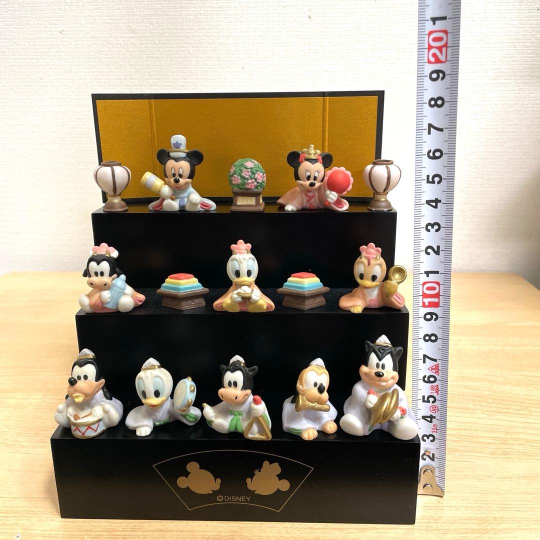 ディズニー　三段雛人形　ひな祭り飾り　陶器製　Disney ベビー雛人形