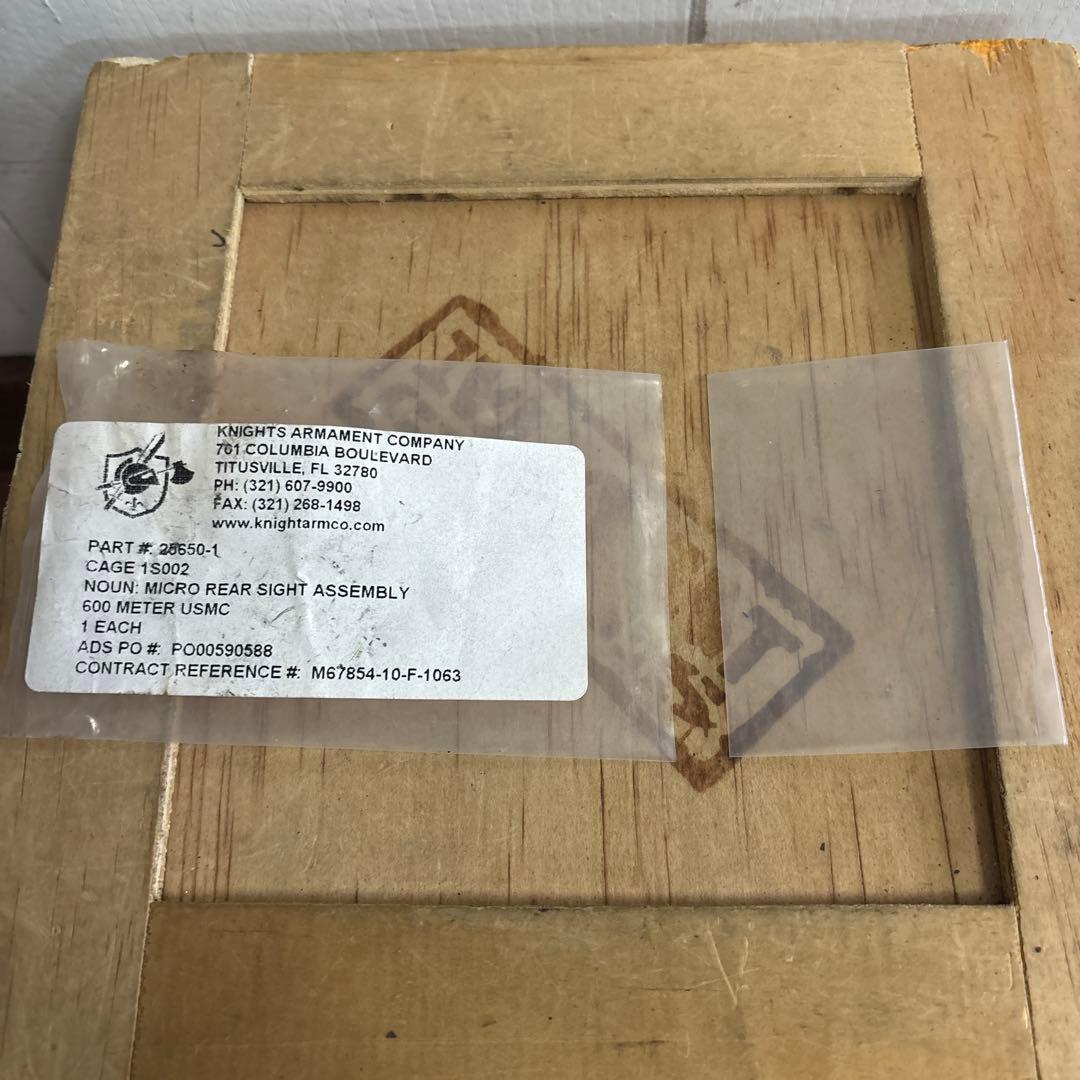 初期型　未使用　米軍実物　KNIGHTS リアサイイト 600 METER ⑬