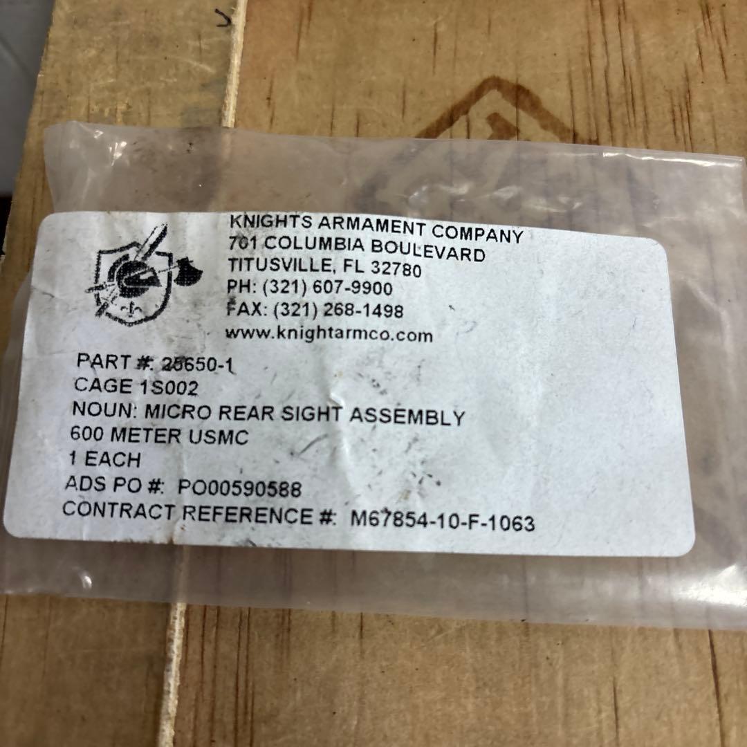 初期型　未使用　米軍実物　KNIGHTS リアサイイト 600 METER ⑬