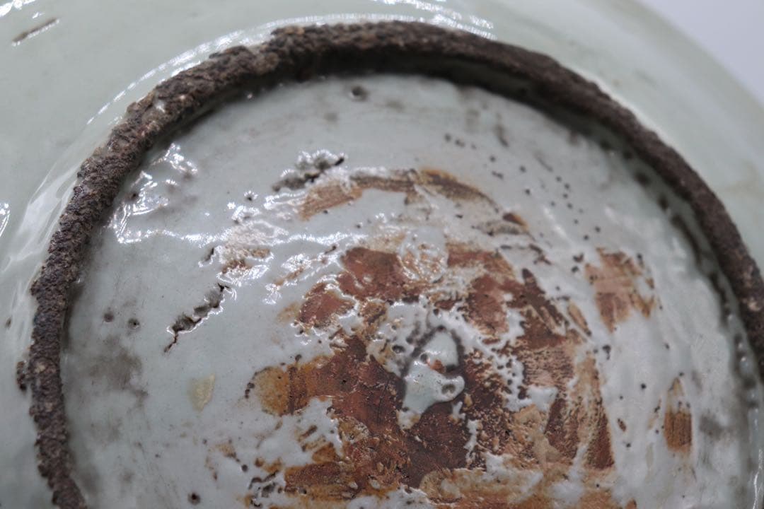 中国　明時代　呉須大皿　木箱入　アンティーク　送料込み0615