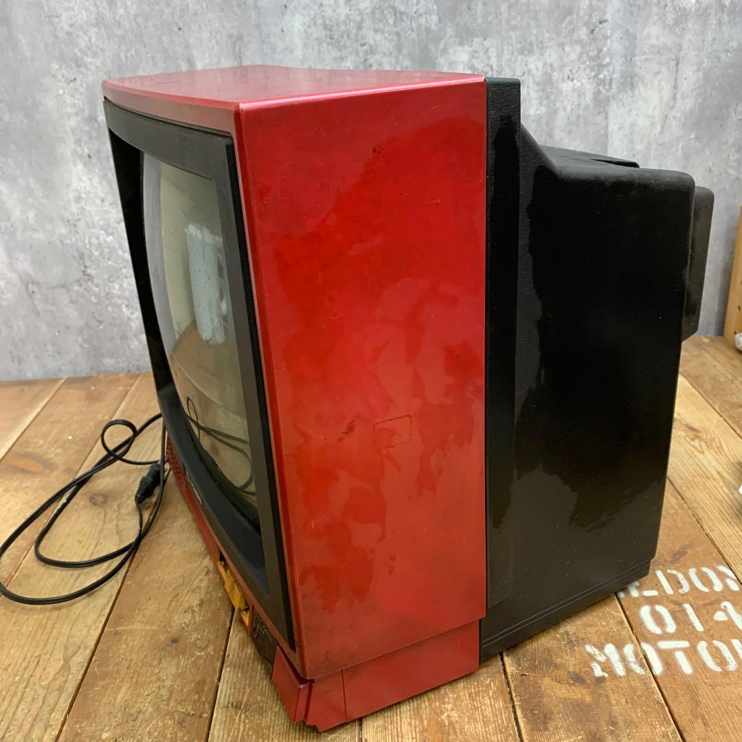 4F 【希少・レトロ】HITACHI 日立 12型 ブラウン管テレビ B12（赤