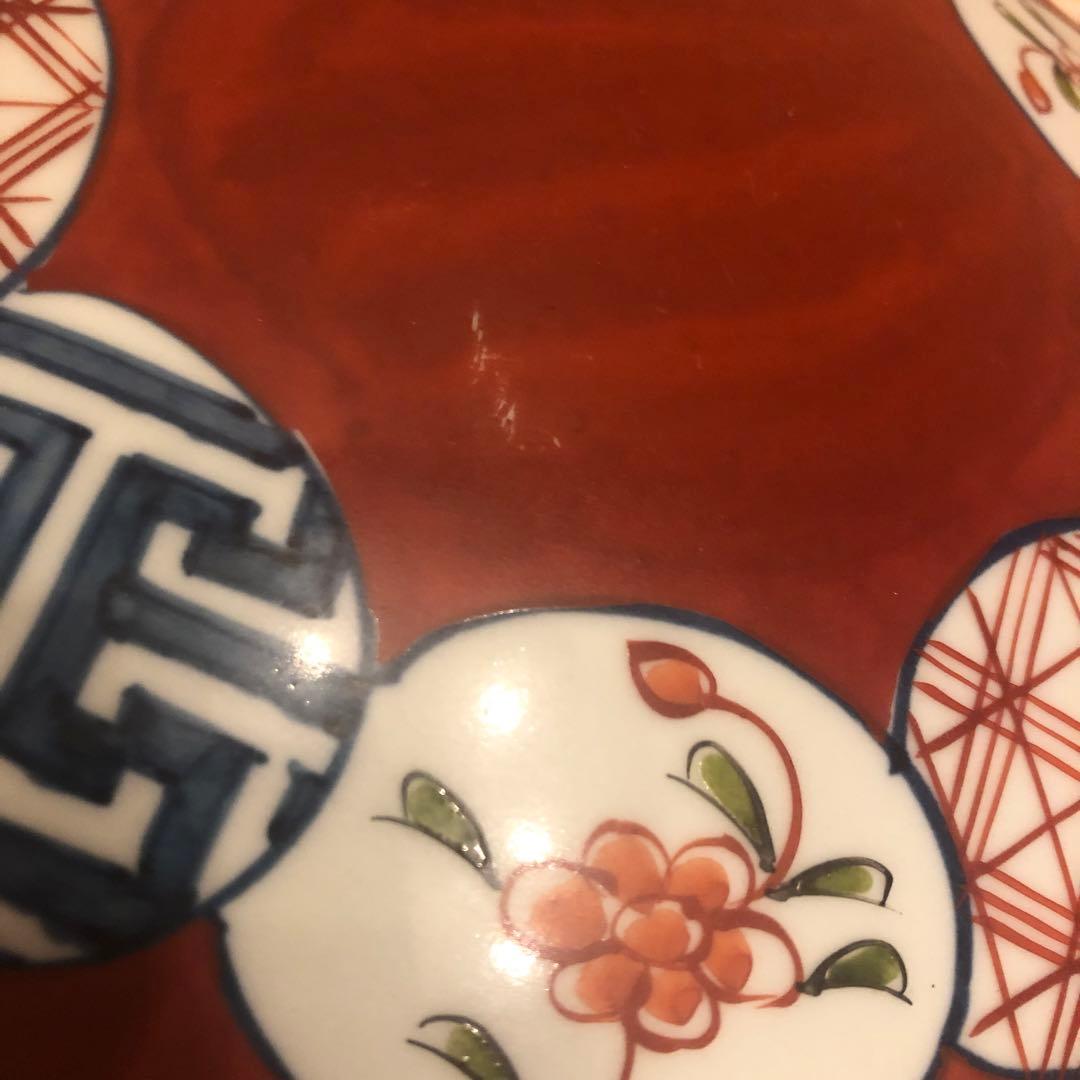 有田焼　陶祥窯　３段重　重箱　お重　お節　丸紋　赤絵