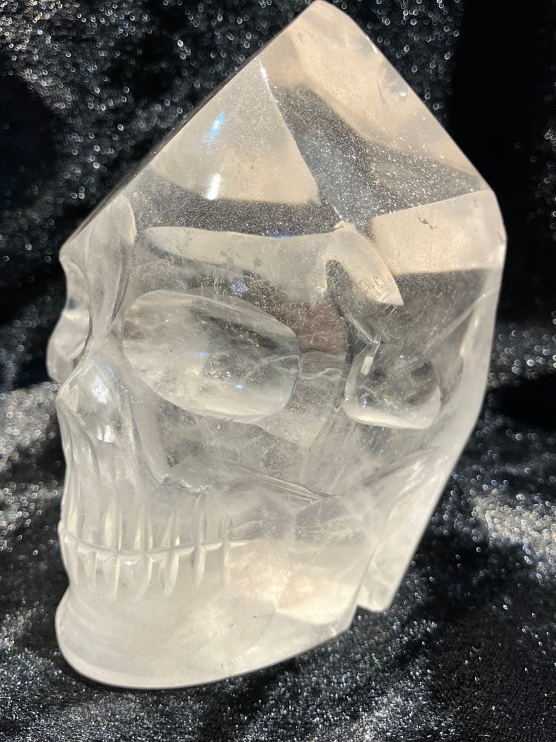 クリスタルスカル 水晶髑髏 水晶 彫刻 天然石 パワーストーン 永遠の知恵