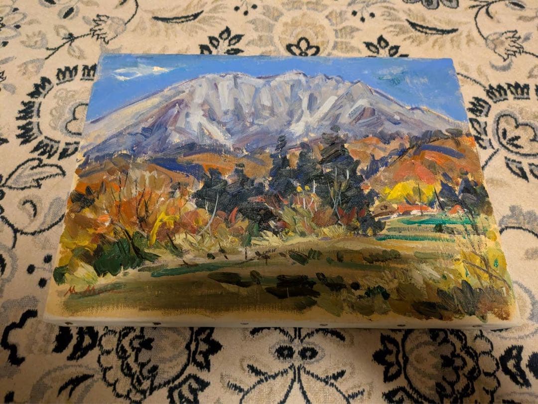 油絵 絵画 秋色大山 森盈久
