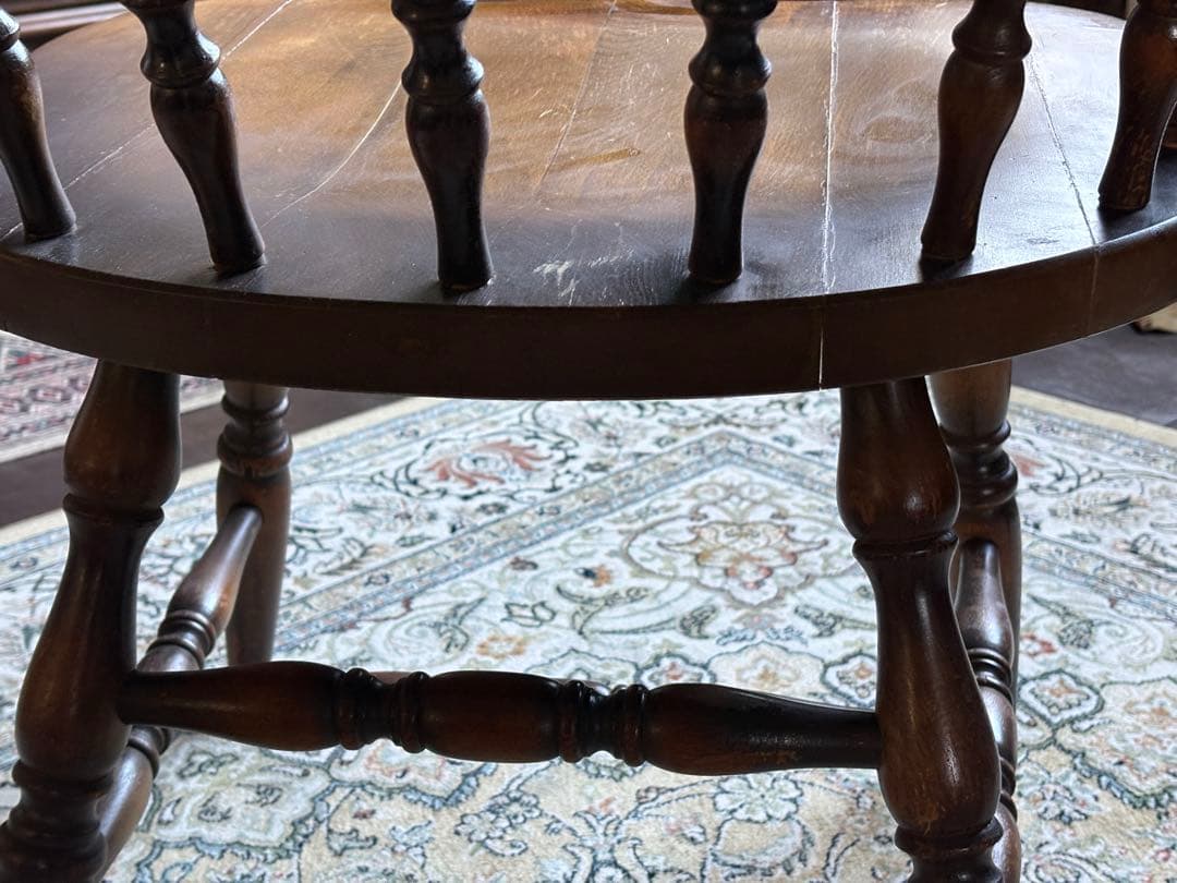 飛騨産業　キツツキマーク　アームチェア　スポークチェア　レトロ　ヴィンテージ