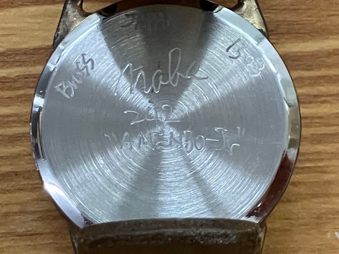 渡辺工房 nabe AMENBO Jr 腕時計真鍮 ハンドメイド アンティーク調