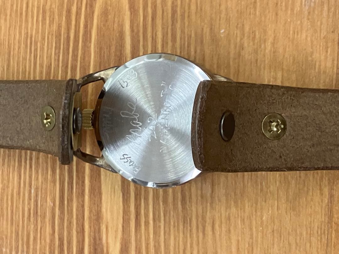 渡辺工房 nabe AMENBO Jr 腕時計真鍮 ハンドメイド アンティーク調