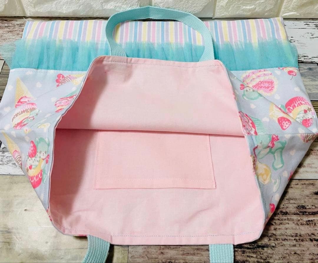 スイーツベア　ハンドメイド　レッスンバッグ　女の子　入学　入園　セット　ゆめかわ