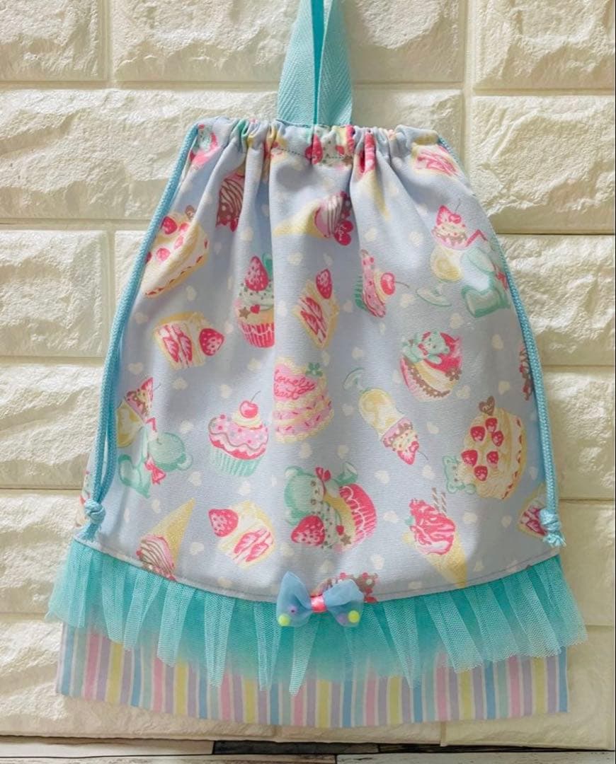 スイーツベア　ハンドメイド　レッスンバッグ　女の子　入学　入園　セット　ゆめかわ