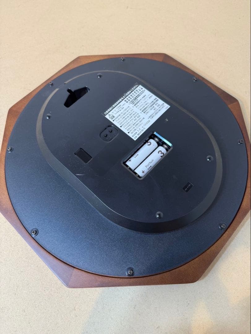 壁掛け時計 木製 八角形 8MY472-0 電波時計