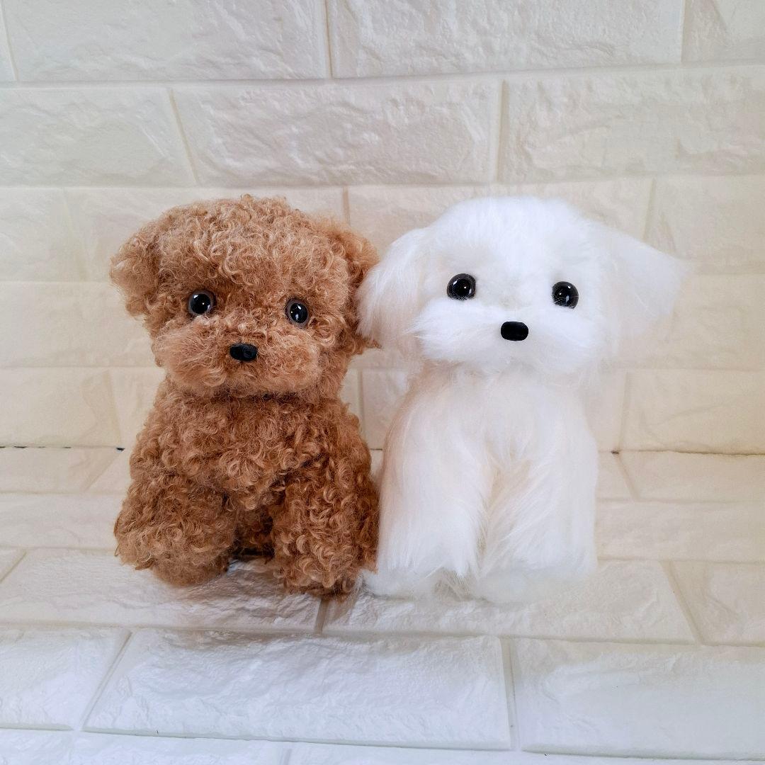 ぬいぐるみ、トイプードル、犬、ハンドメイド、オリジナル、パピー、全身可動
