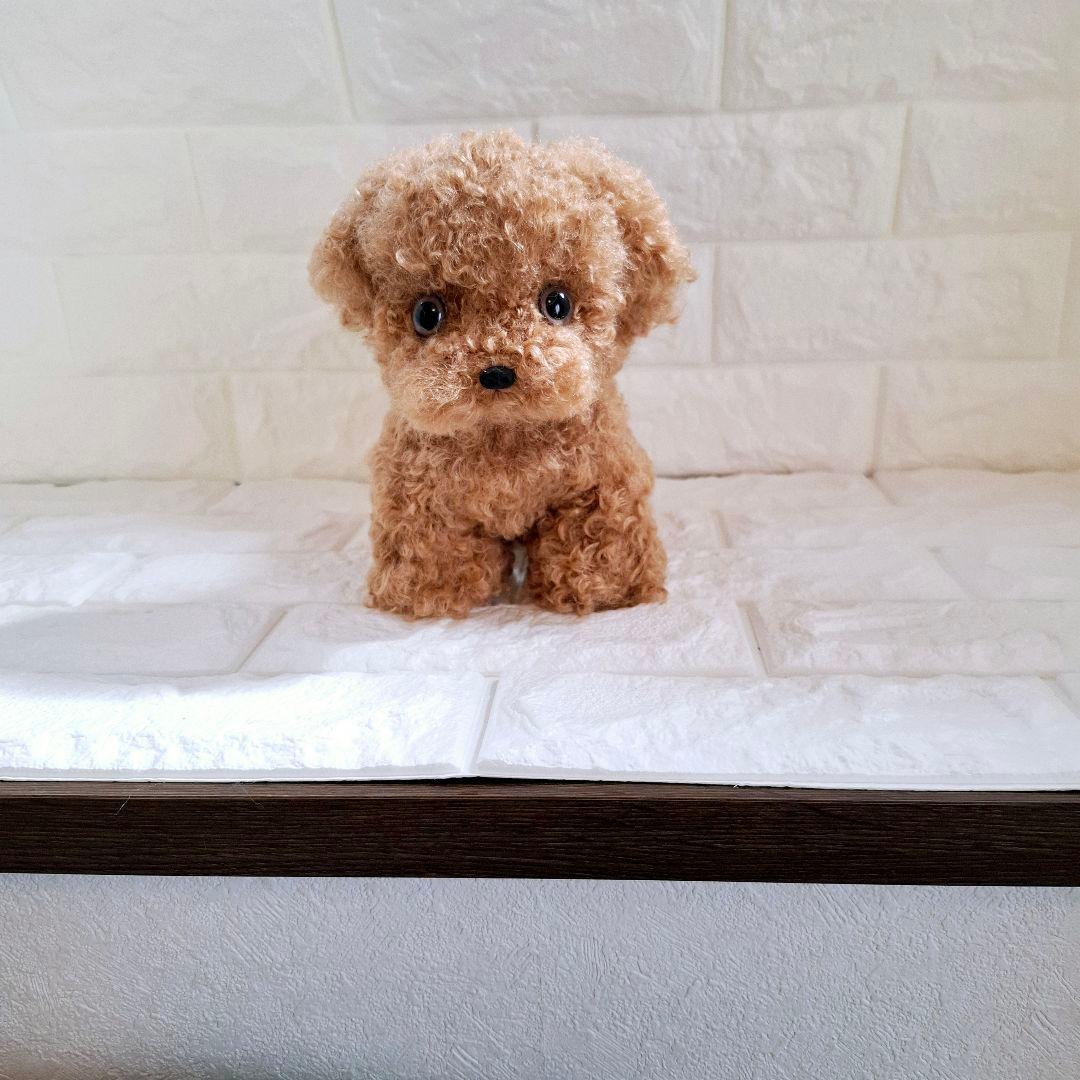 ぬいぐるみ、トイプードル、犬、ハンドメイド、オリジナル、パピー、全身可動