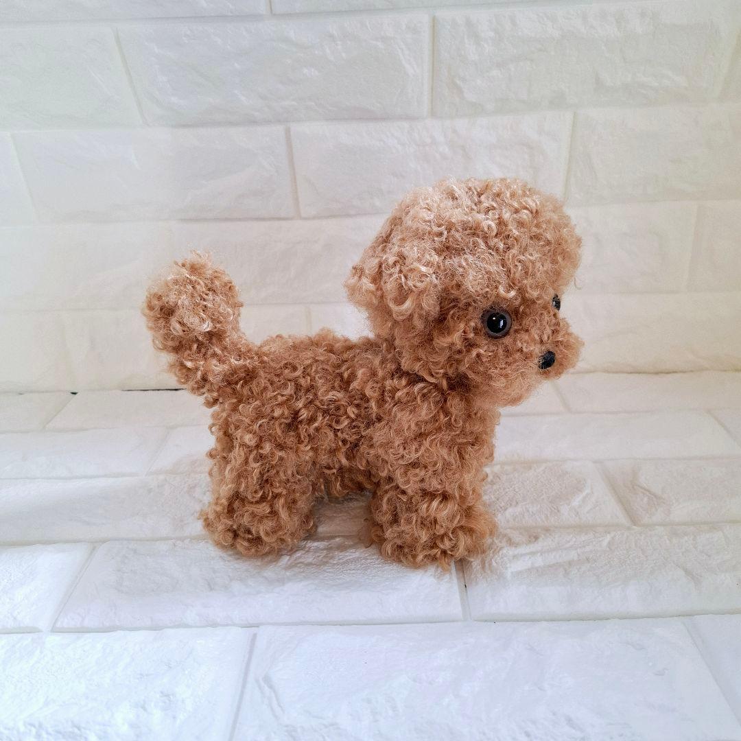 ぬいぐるみ、トイプードル、犬、ハンドメイド、オリジナル、パピー、全身可動