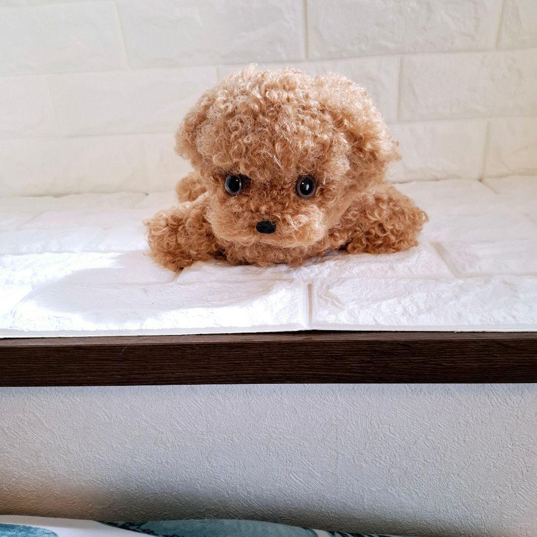 ぬいぐるみ、トイプードル、犬、ハンドメイド、オリジナル、パピー、全身可動