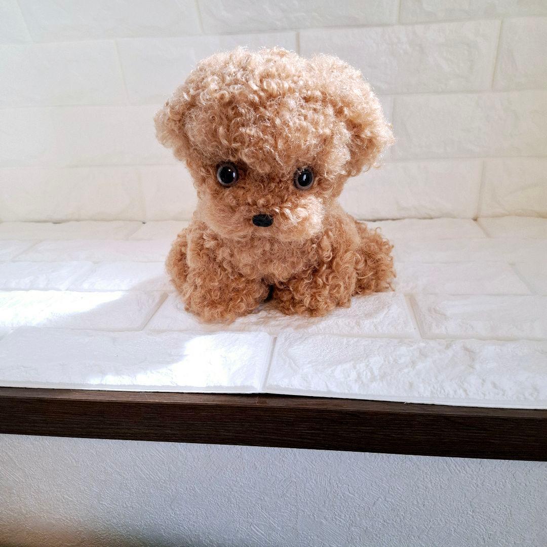 ぬいぐるみ、トイプードル、犬、ハンドメイド、オリジナル、パピー、全身可動