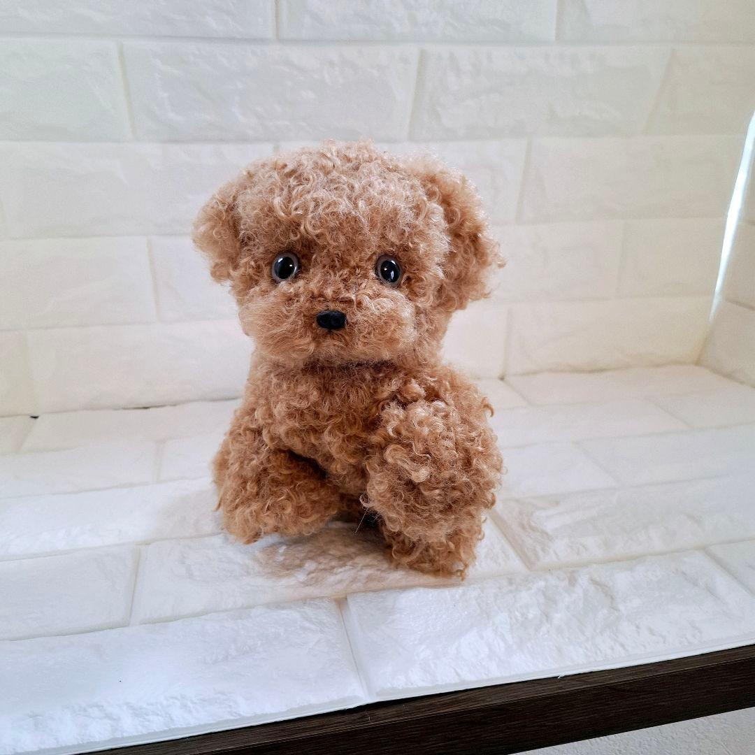 ぬいぐるみ、トイプードル、犬、ハンドメイド、オリジナル、パピー、全身可動