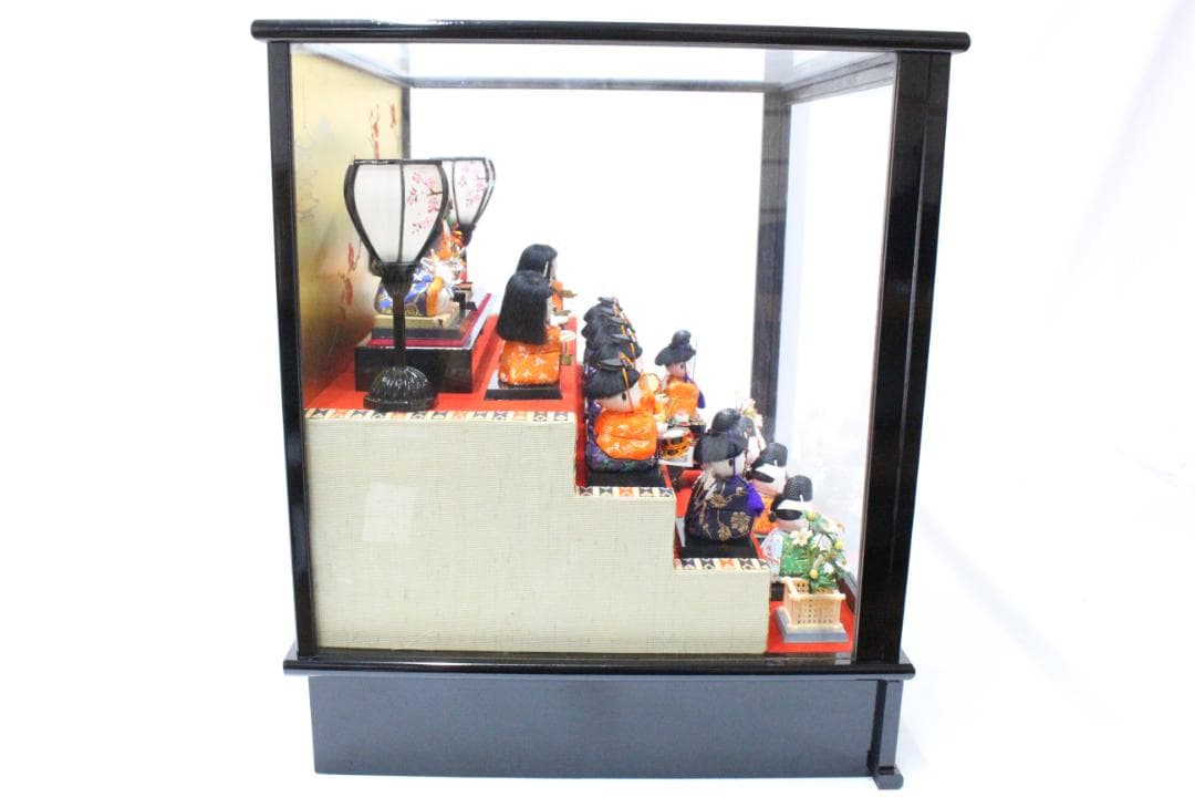 ♡春日雛 豆雛 江戸木目込 雛人形セット オルゴール ケース付き 15体