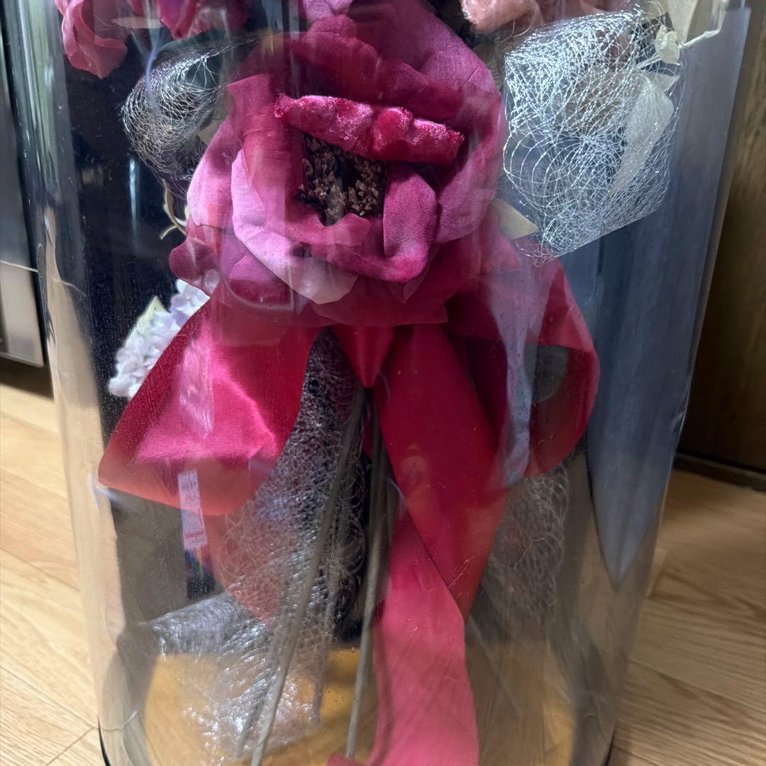 造花アレンジメント ブーケ ピンク紫