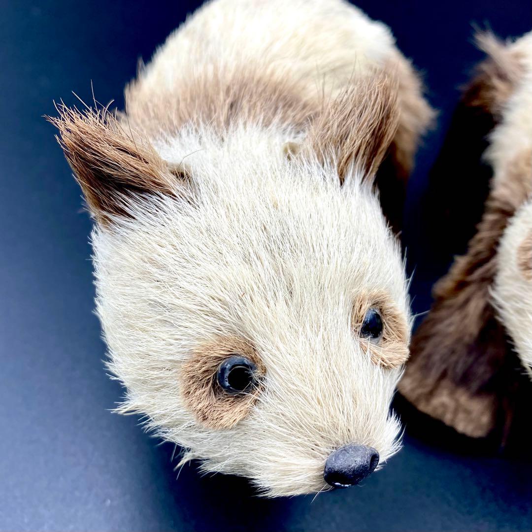 【骨董品】 リアルなパンダの置き物 2体セット 昭和レトロ アンティーク