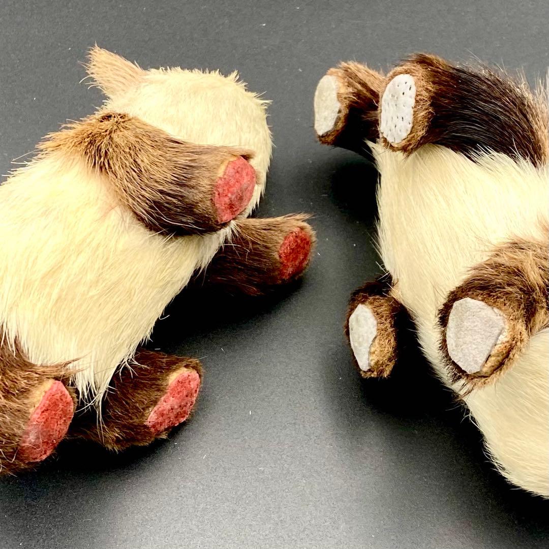 【骨董品】 リアルなパンダの置き物 2体セット 昭和レトロ アンティーク