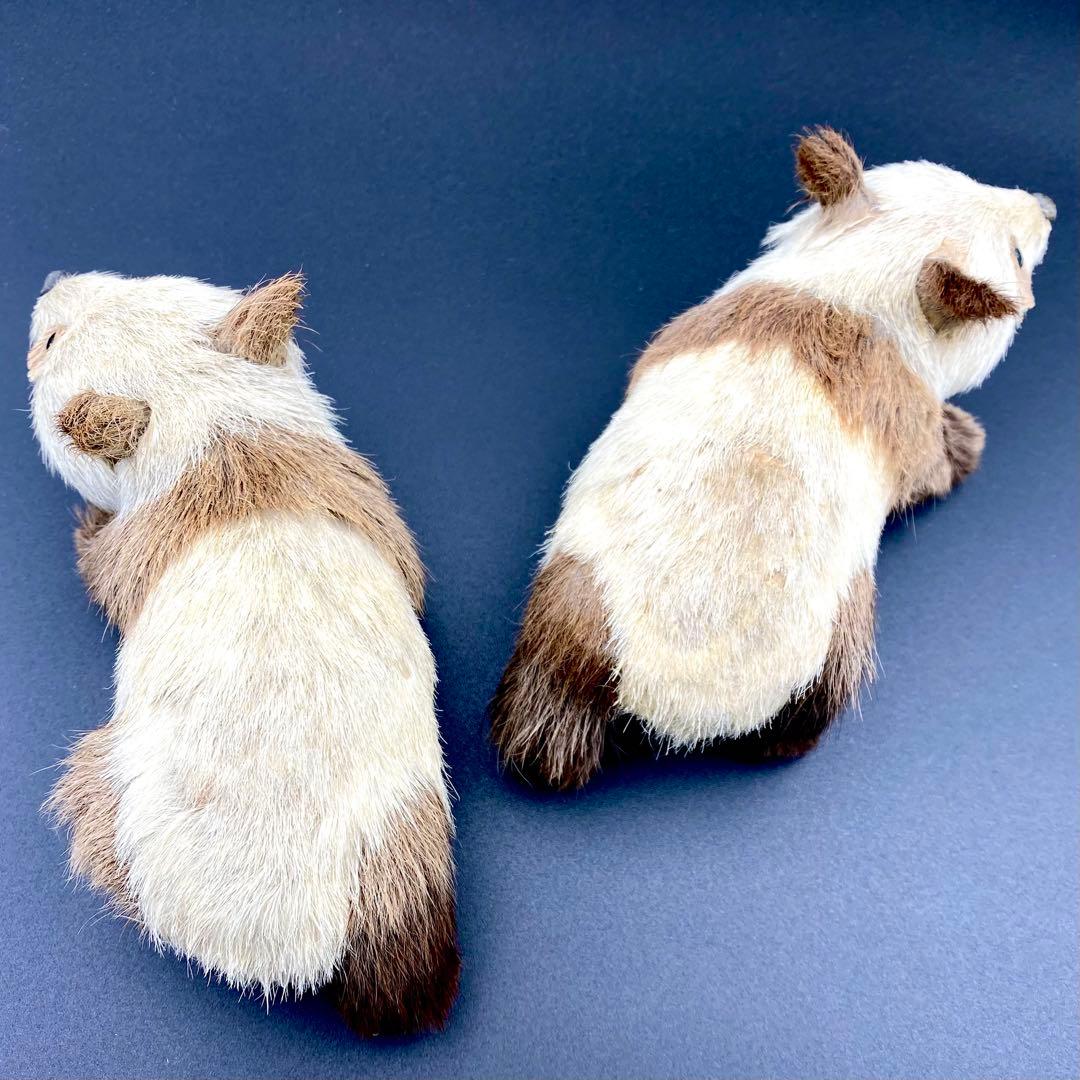 【骨董品】 リアルなパンダの置き物 2体セット 昭和レトロ アンティーク