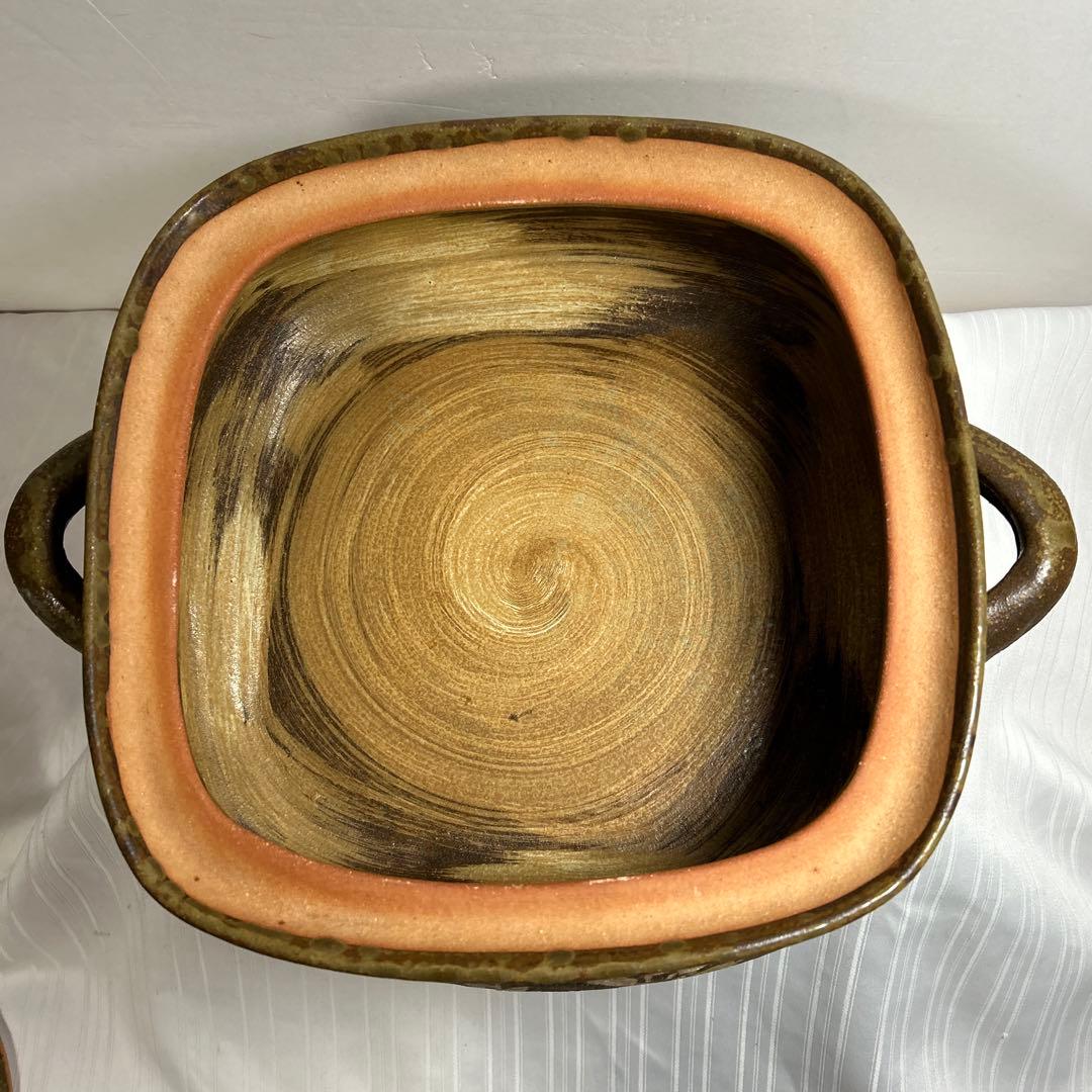 萬宝窯 土鍋 箱入り ★数回使用 蓄熱性 陶磁器 耐熱性土鍋 焼き物 自宅保管品