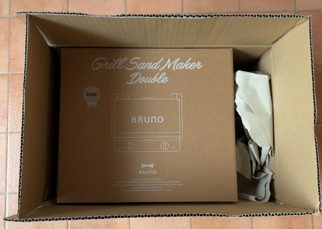 新品未使用 BRUNO グリルサンドメーカー ダブル グレージュ ブルーノ