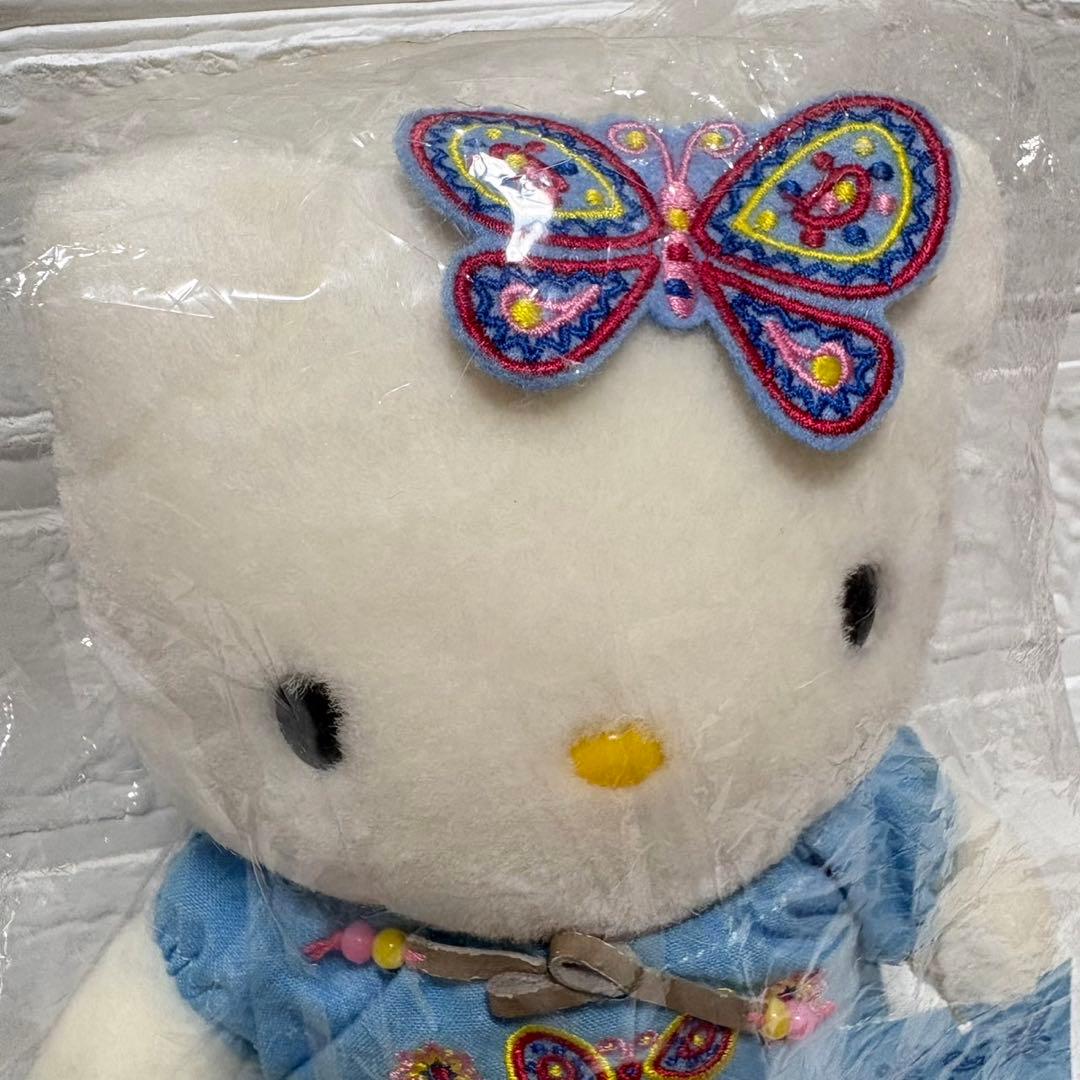 サンリオ　ハローキティ　ぬいぐるみ　平成レトロ　2000 バタフライ　ウエスタン