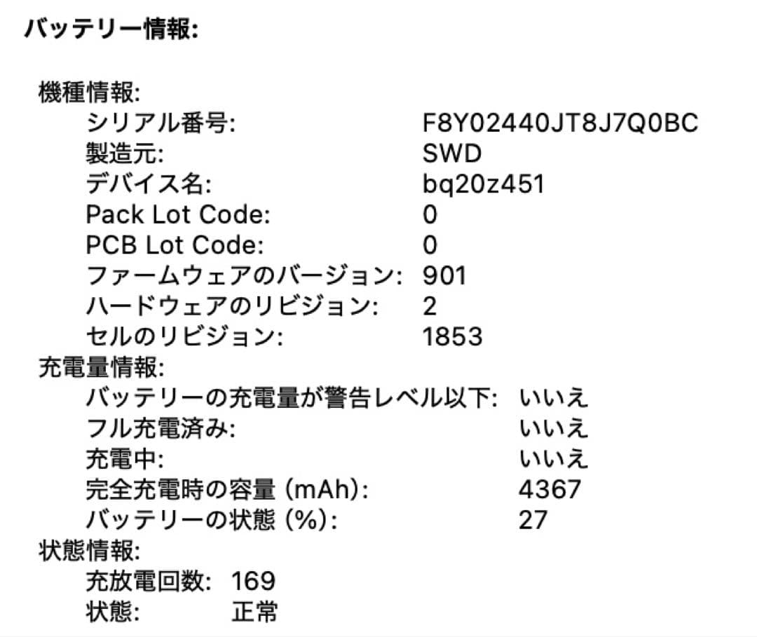 MacBook Pro（2020）13インチ