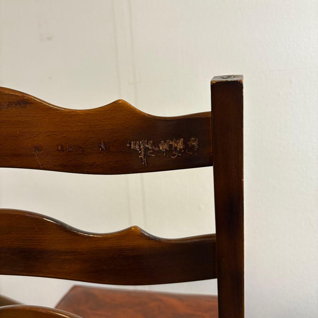 ヴィンテージ　レトロ　オールドカリモク　カリモク　ラダーバックチェア　古民家